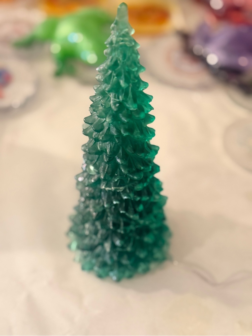 Green Tree-Shaped Holiday Resin - Home Holiday